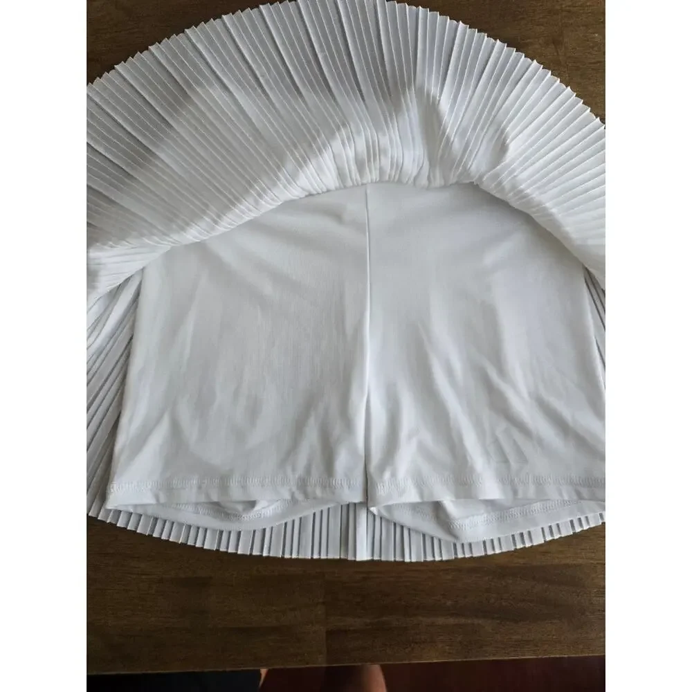 Adidas Girls Woven Pleated Skort NWT Size Small (7/8) White